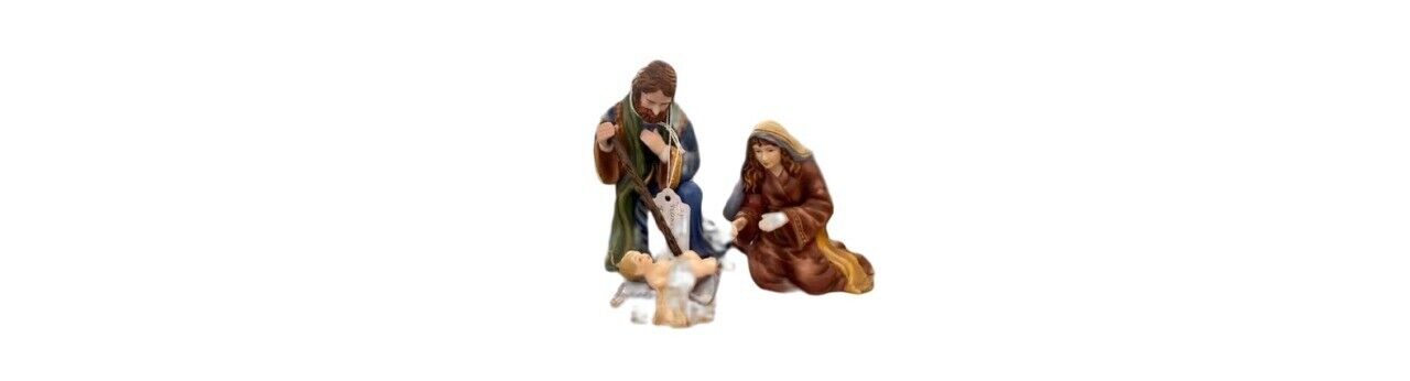 Hawthorne Village Thomas Kinkade Nativity Holy Family Mary Joseph Baby Jesus \'01