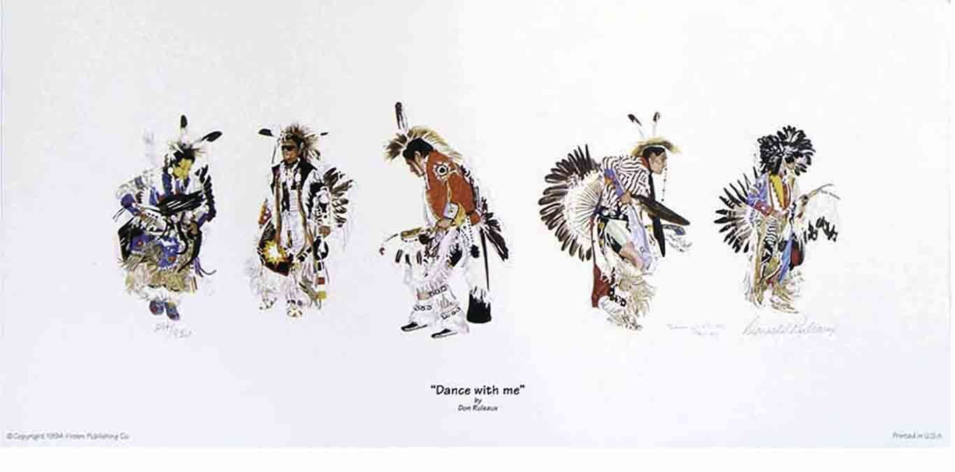 Oglala Lakota artist Donald Ruleaux's DANCE WITH ME limited edition print