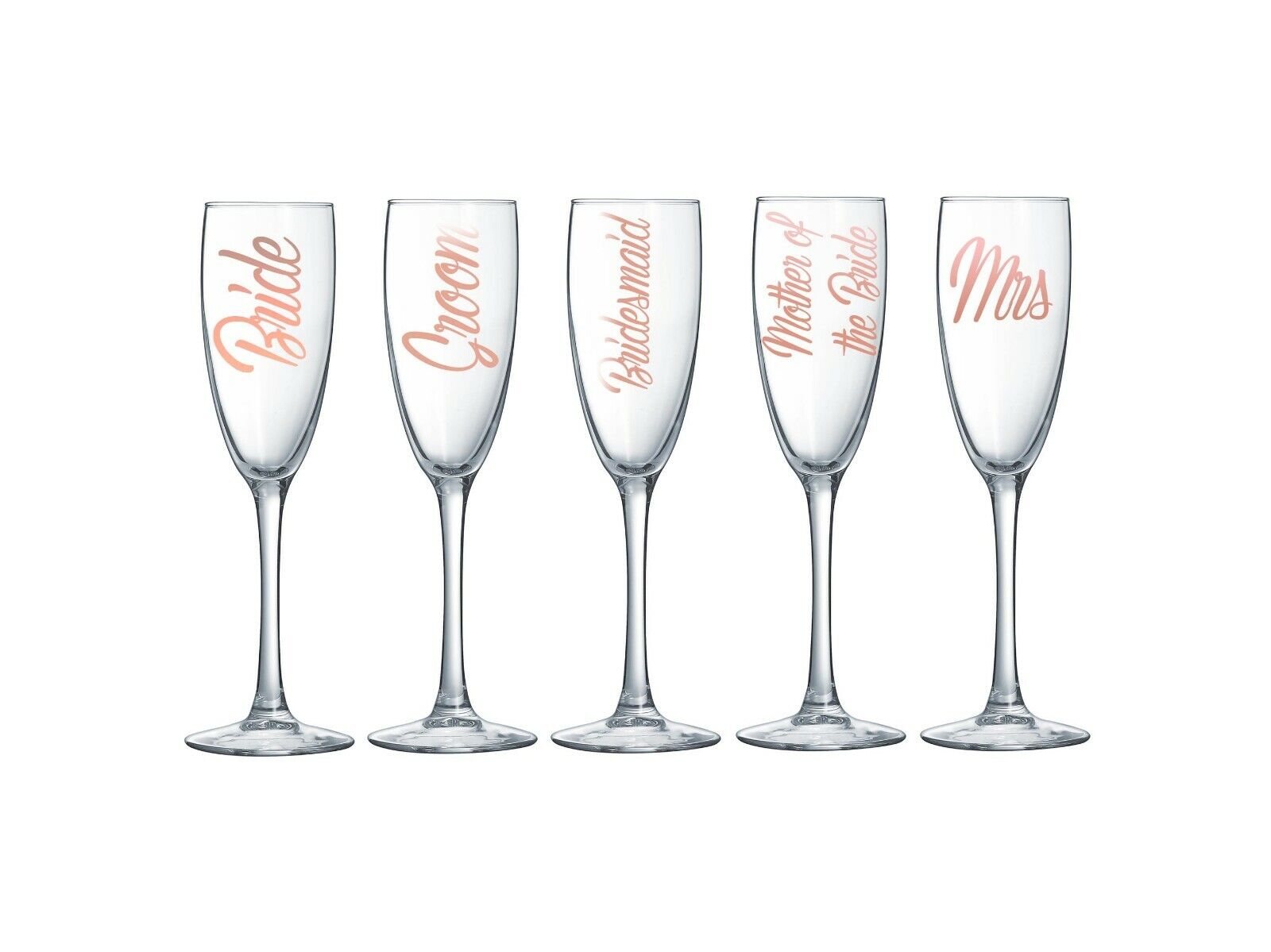 Wedding Flute Glass Champagne Prosecco Wine Bride Groom Etc - Custom Personalise