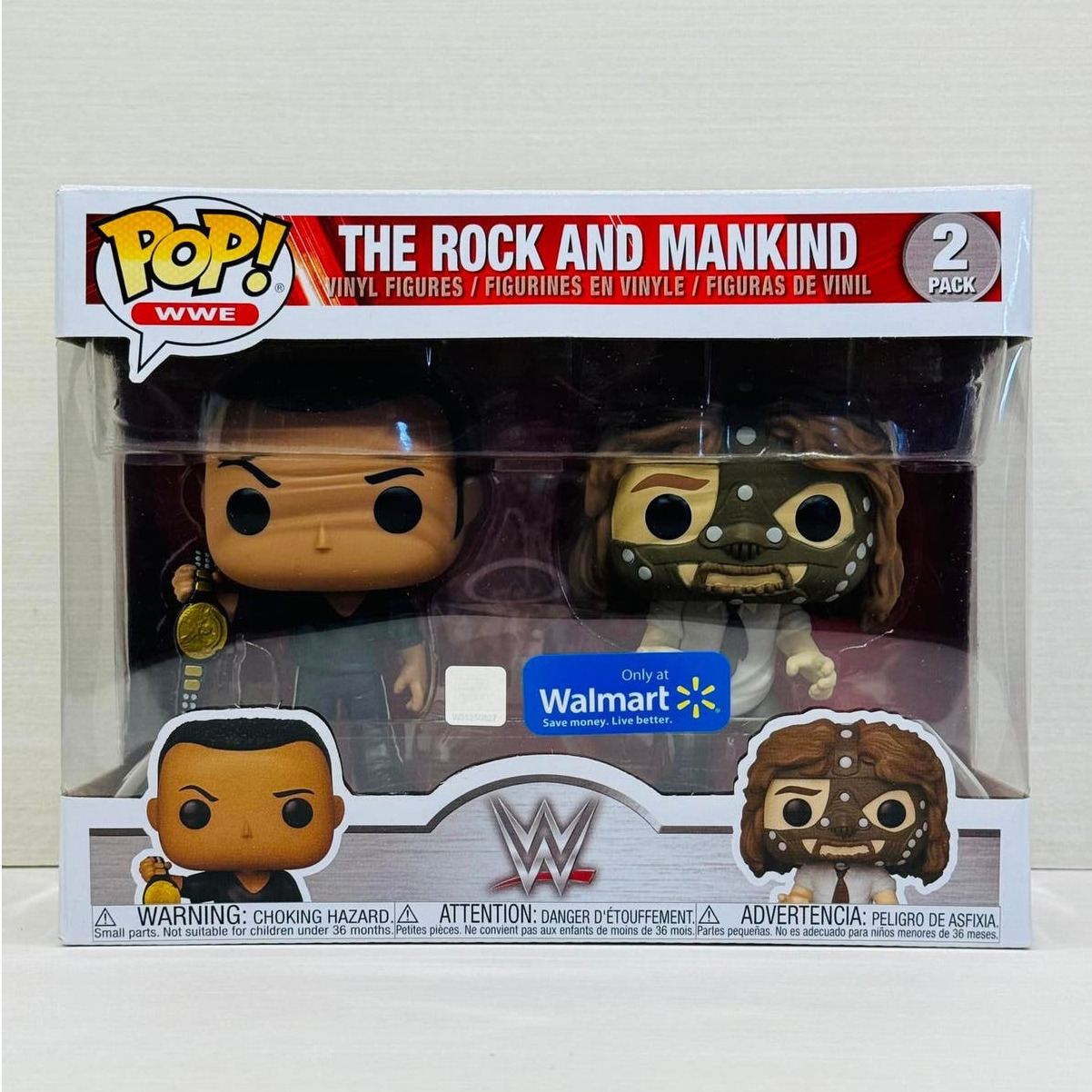 Funko Pop WWE - The Rock & Mankind 2-Pack Walmart Exclusive