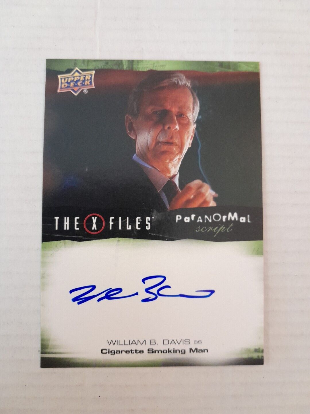William B. Davis Autograph Card The X Files UFOs And Aliens Upper Deck 2018