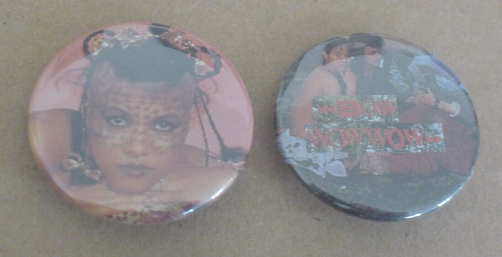 BOW WOW WOW band (2) pinback button SET badge LOT new wave ANNABELLA LWIN