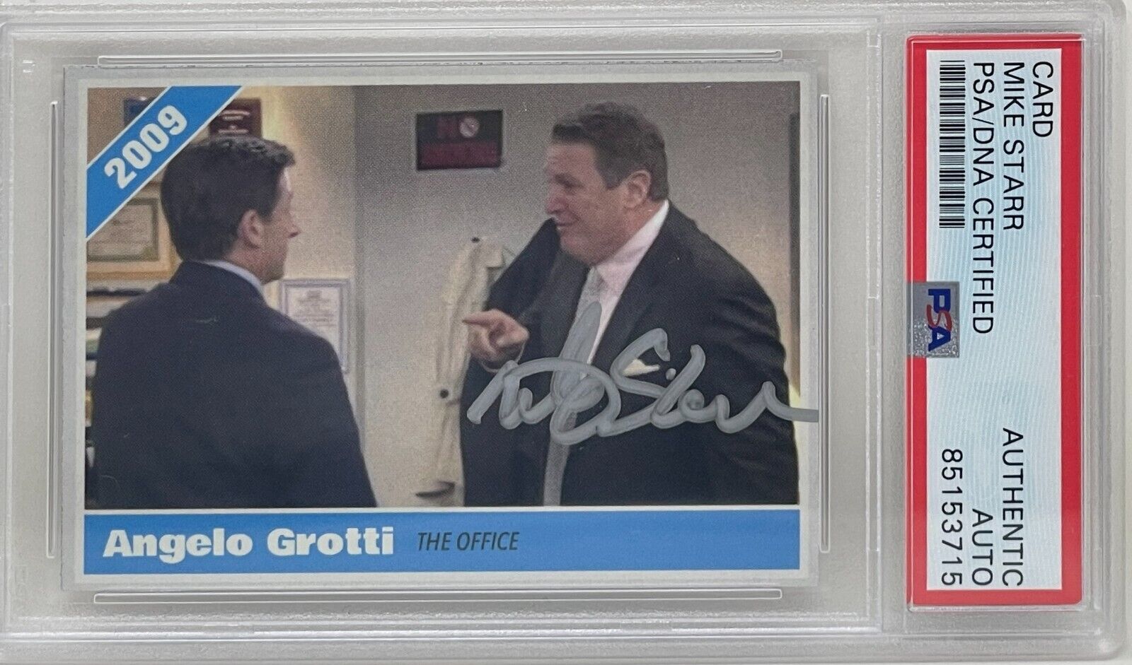 Mike Starr Signed The Office TV Show Angelo Grotti Steve Carell Trading Card PSA