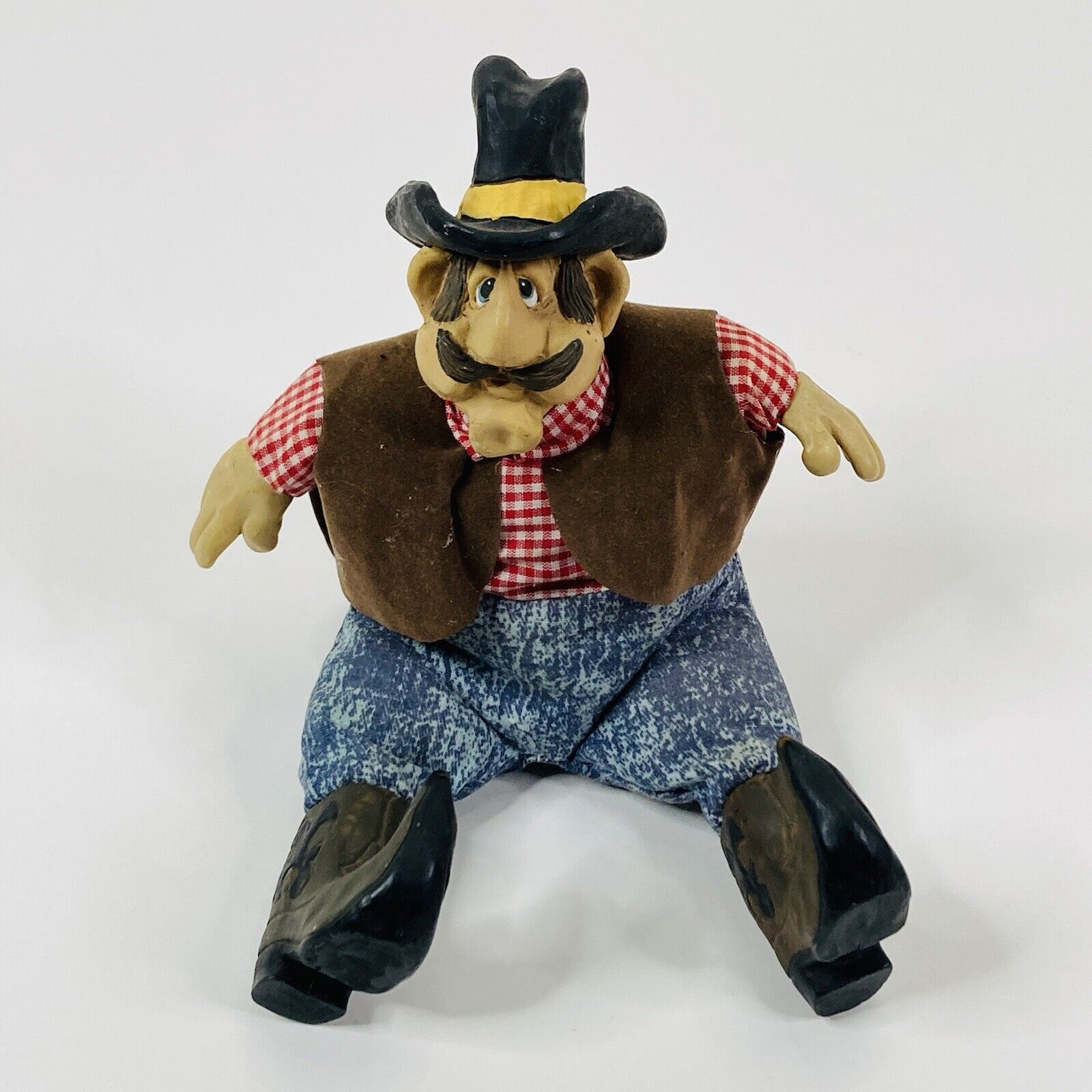 Russ Berrie Cowboy The Country Follks “Chaps” Cowboy Shelf Sitter Western Rodeo