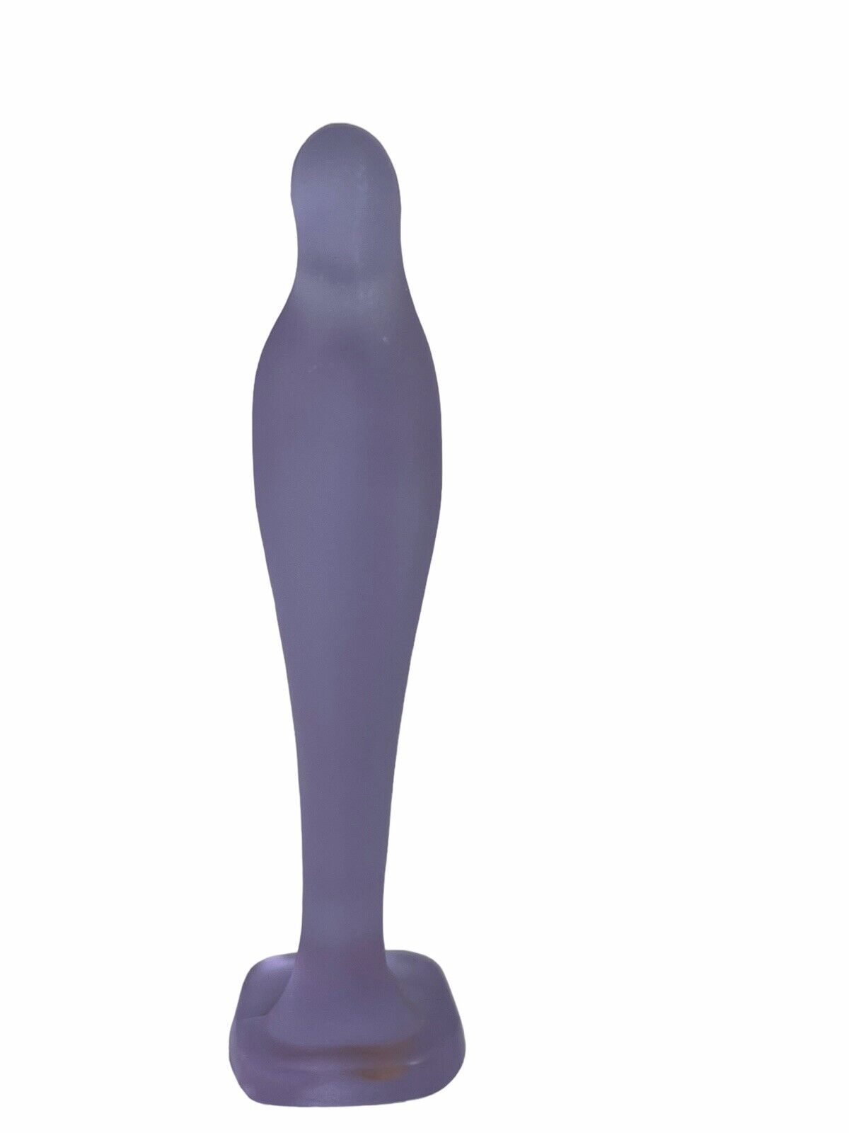 Vintage Toso Murano Satin Art Glass Mary Madonna Figurine BVM 4” Tall Lavender