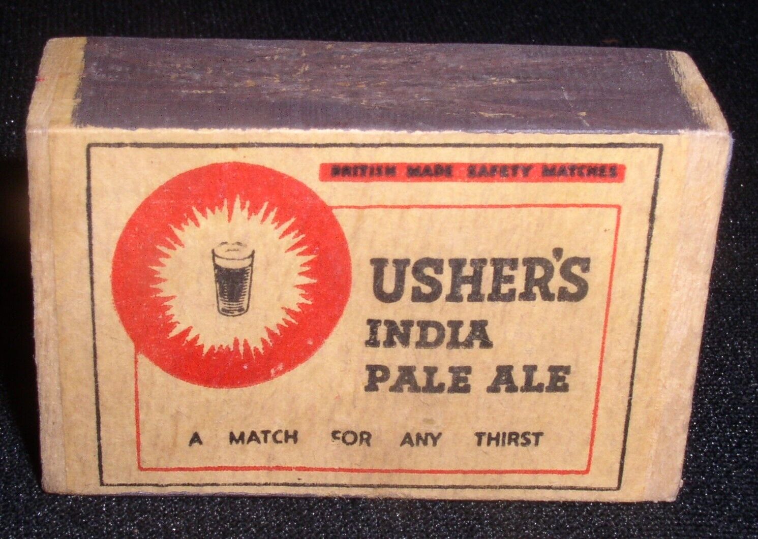 Usher\'s India Pale Ale~Wiltshire Brewery~Parade House, Trowbridge vtg Matchbox
