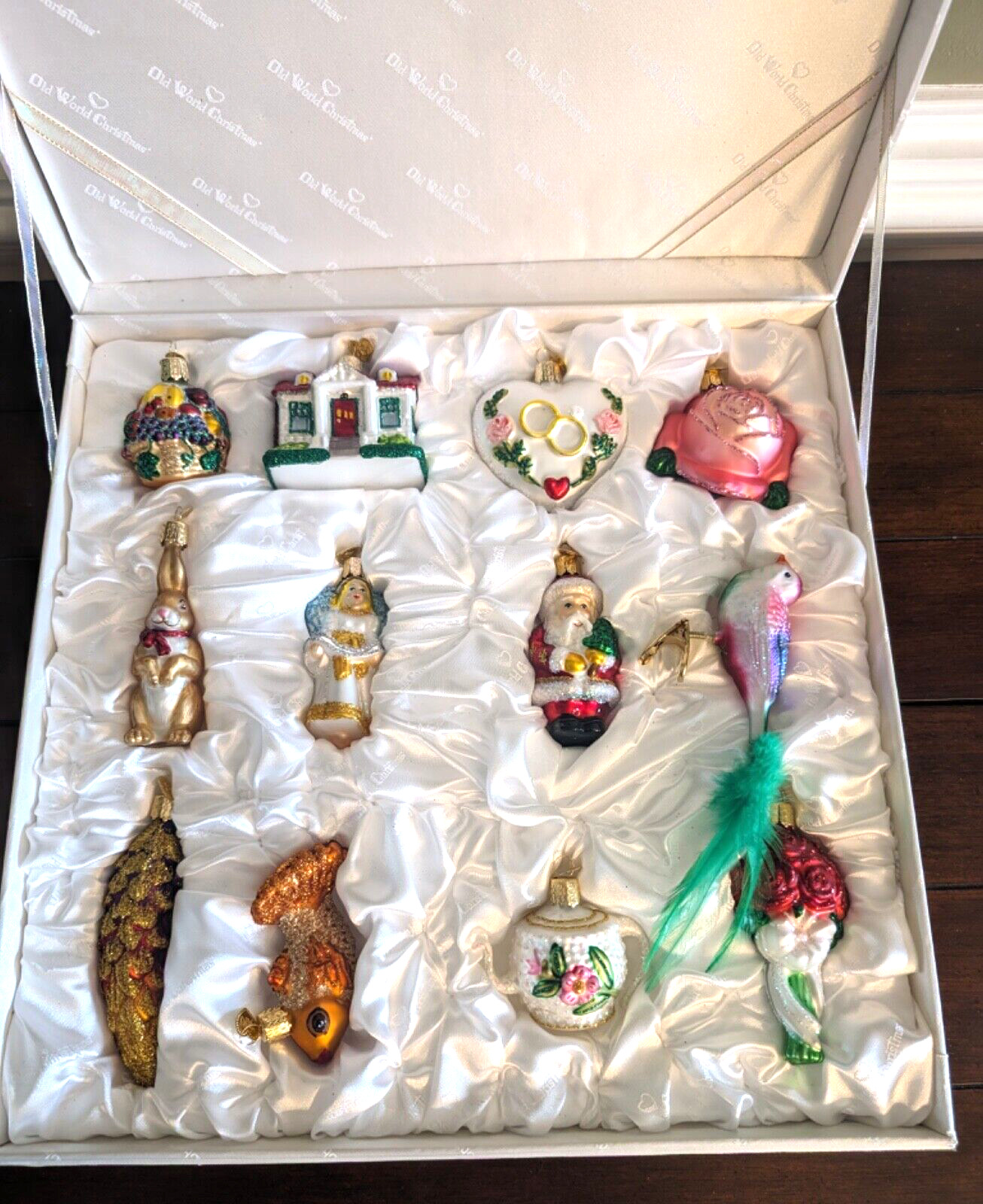 Old World Christmas 12 pc Wedding Christmas Ornament Collection NEW in Box