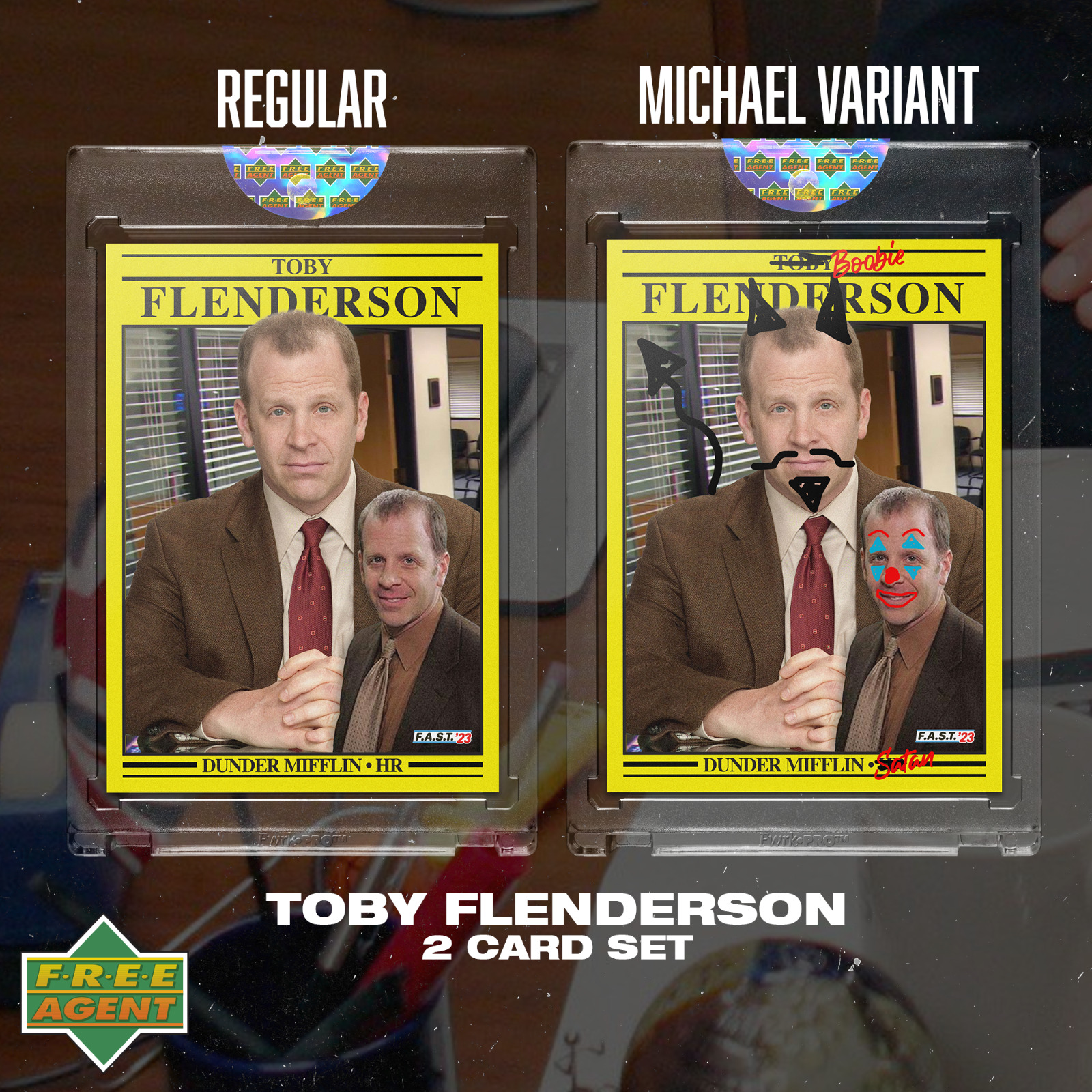 Toby Flenderson 2 Trading Card set The Office Dunder Mifflin Michael Scott