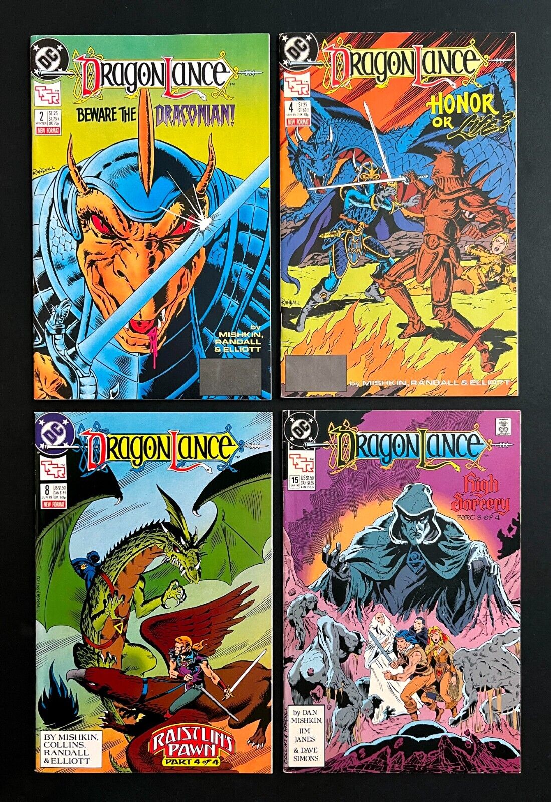 DRAGONLANCE #2, 4, 8, 15 Dungeons and Dragons D&D Lot TSR DC 1988-1990
