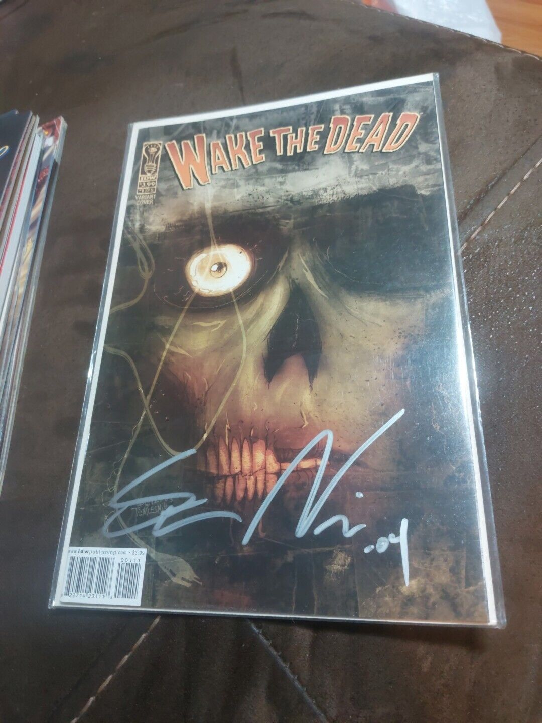 Wake the Dead #1 (IDW 2003) VARIANT Cover Signed By Steve Niles Autograph