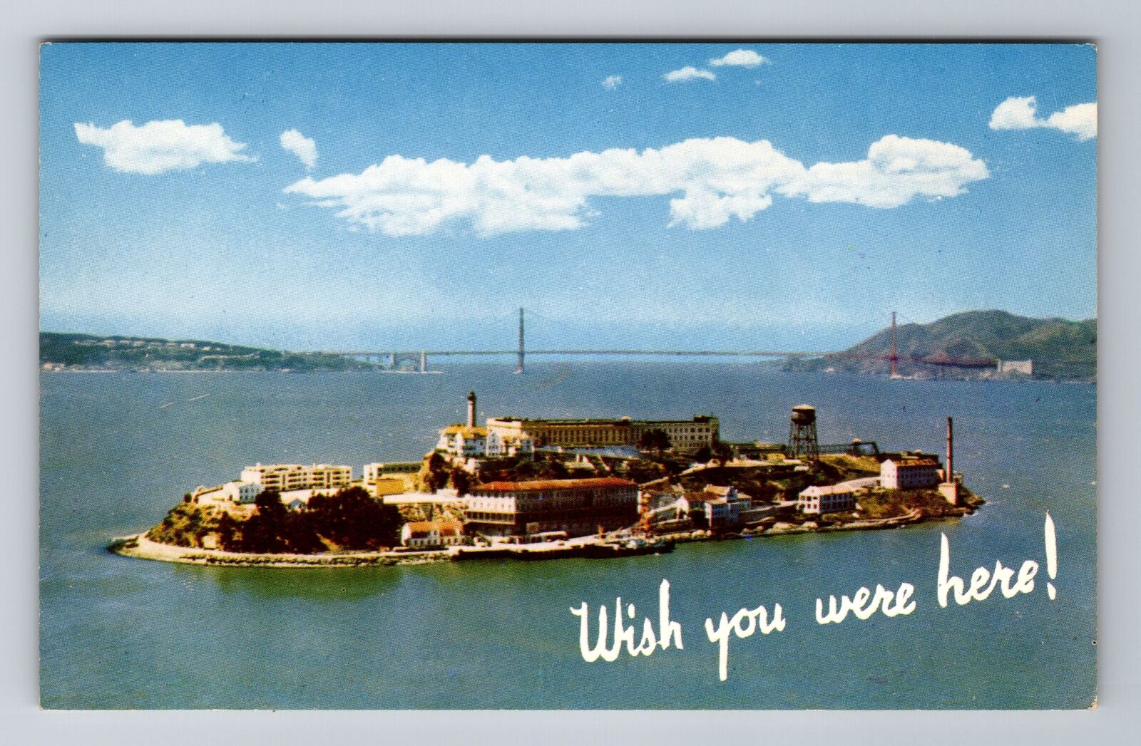 Alcatraz Island CA-California, Wish You Were Here Antique, Vintage Postcard