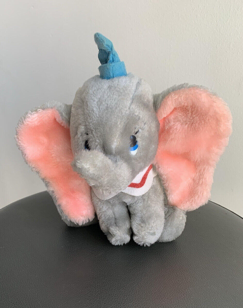 Rare Vintage Disney Dumbo the Elephant Plush Toy Collectible Walnut Stuffed 1980
