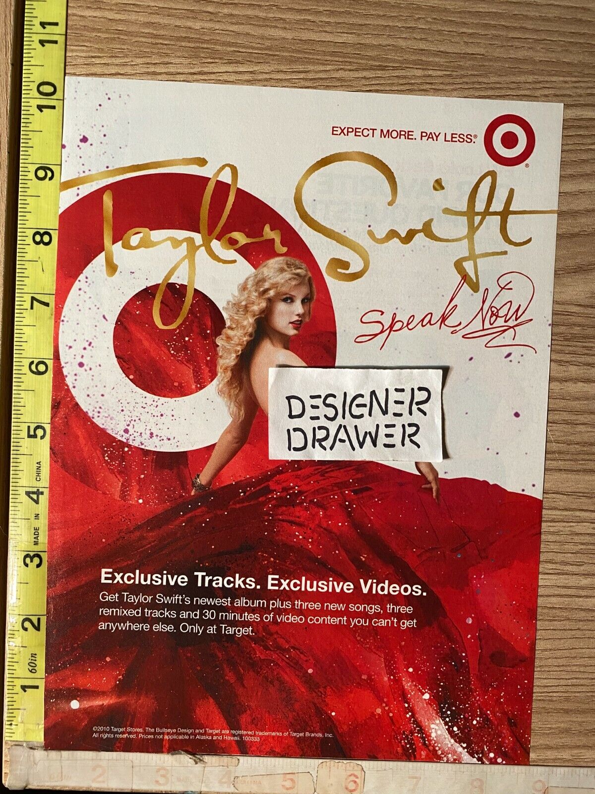 Taylor Swift 2010 Speak Now Album Promotional Print Ad Target Stores 
