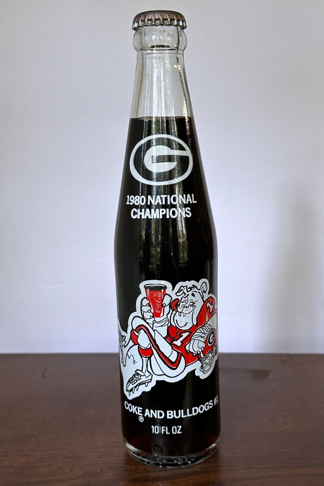 1980 UGA Georgia Bulldogs National Champions Coke Bottle Unopened