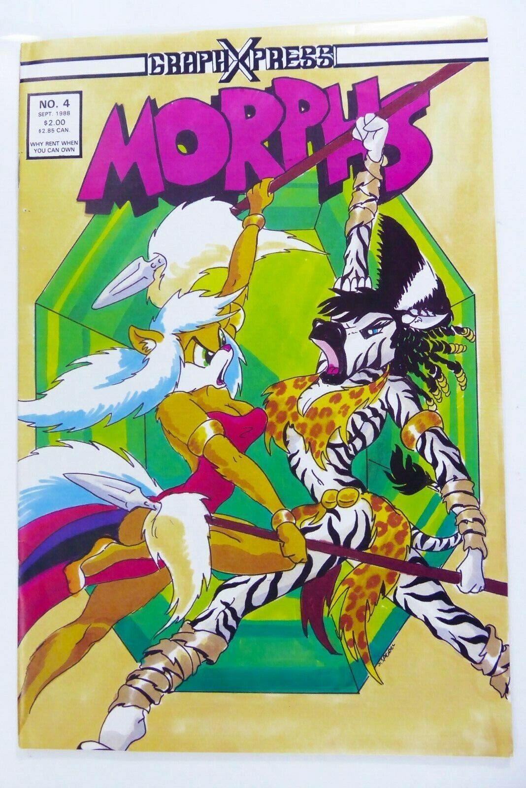 GraphX Press MORPHS (1987) #4 Anthropomorphic FURRY Cover VF Ships FREE