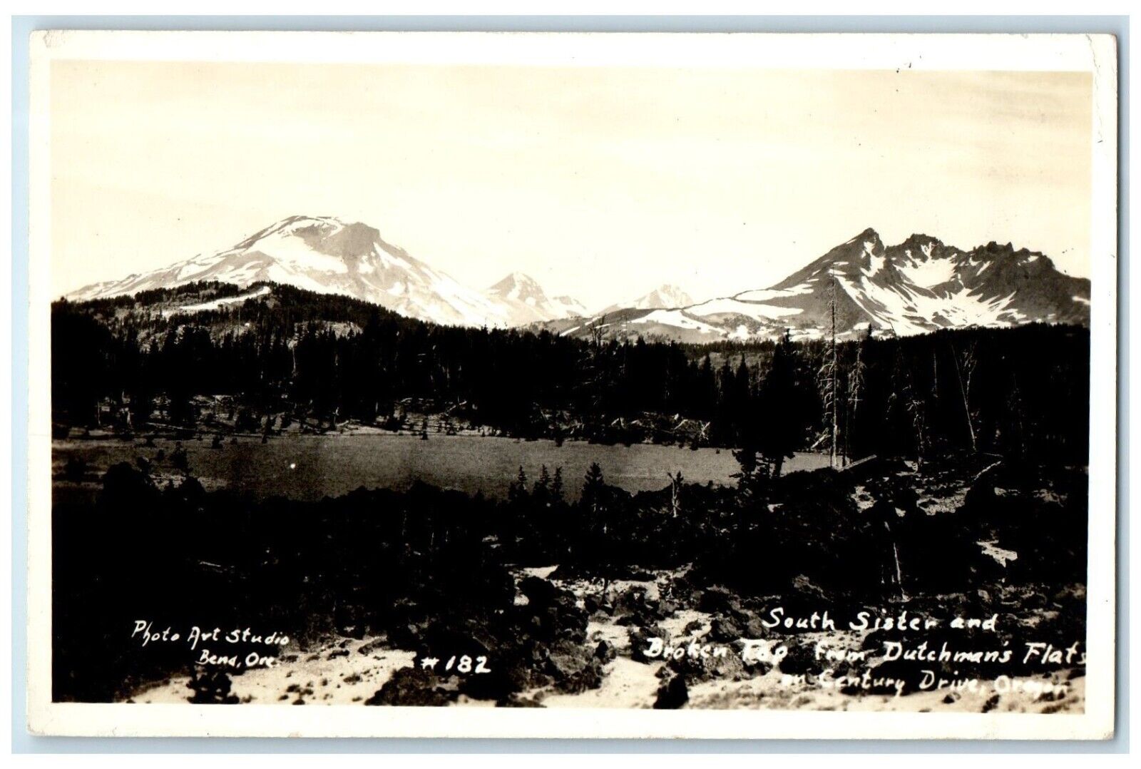 c1940's Century Drive Or South Sister Broken Tap Oregon OR RPPC Photo Postcard
