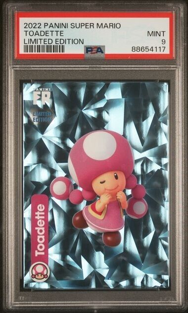 2022 Panini Super Mario Limited Edition Fragmented Reality Toadette PSA 9