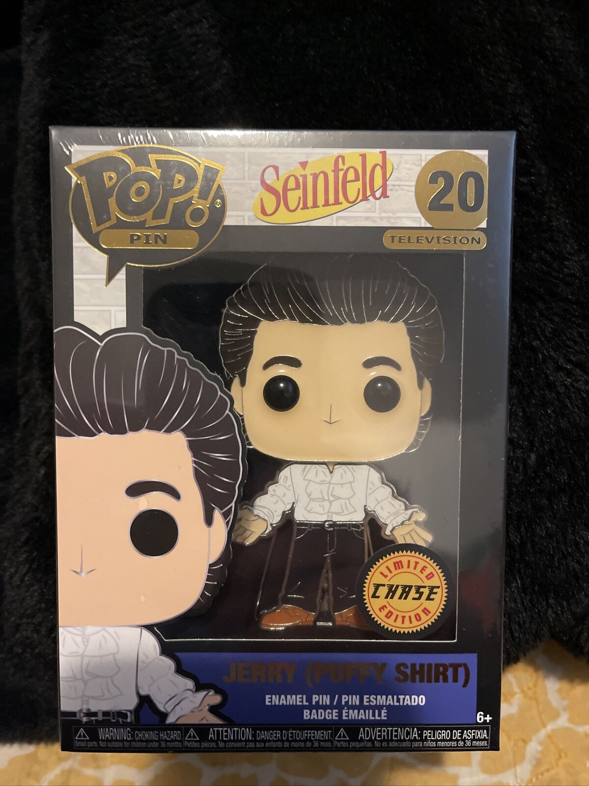 Funko POP Pin - Seinfeld - Jerry (Puffy Shirt) - Limited Chase Edition - Sealed