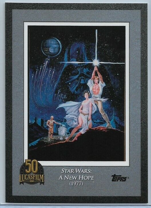 2021 Topps Lucasfilm 50th Anniversary Star Wars: A New Hope Poster Card #1