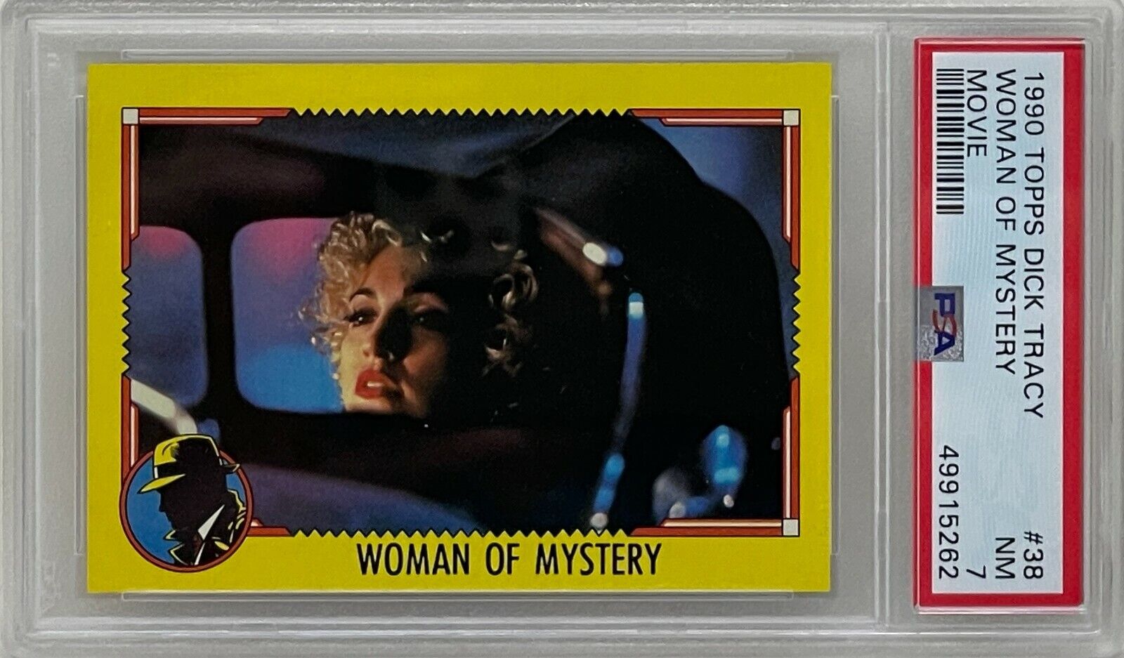 MADONNA 1990 Topps DICK TRACY Woman Of Mystery ROOKIE Movie Trading CARD #38 PSA