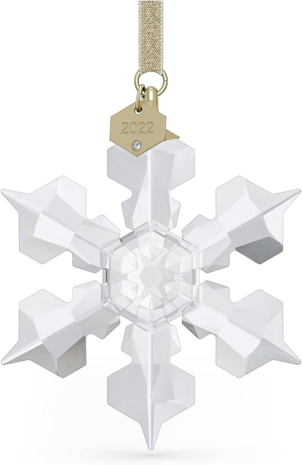 Swarovski 2022 Annual Christmas Ornament Clear Crystal Snowflake 5615387 - NIB