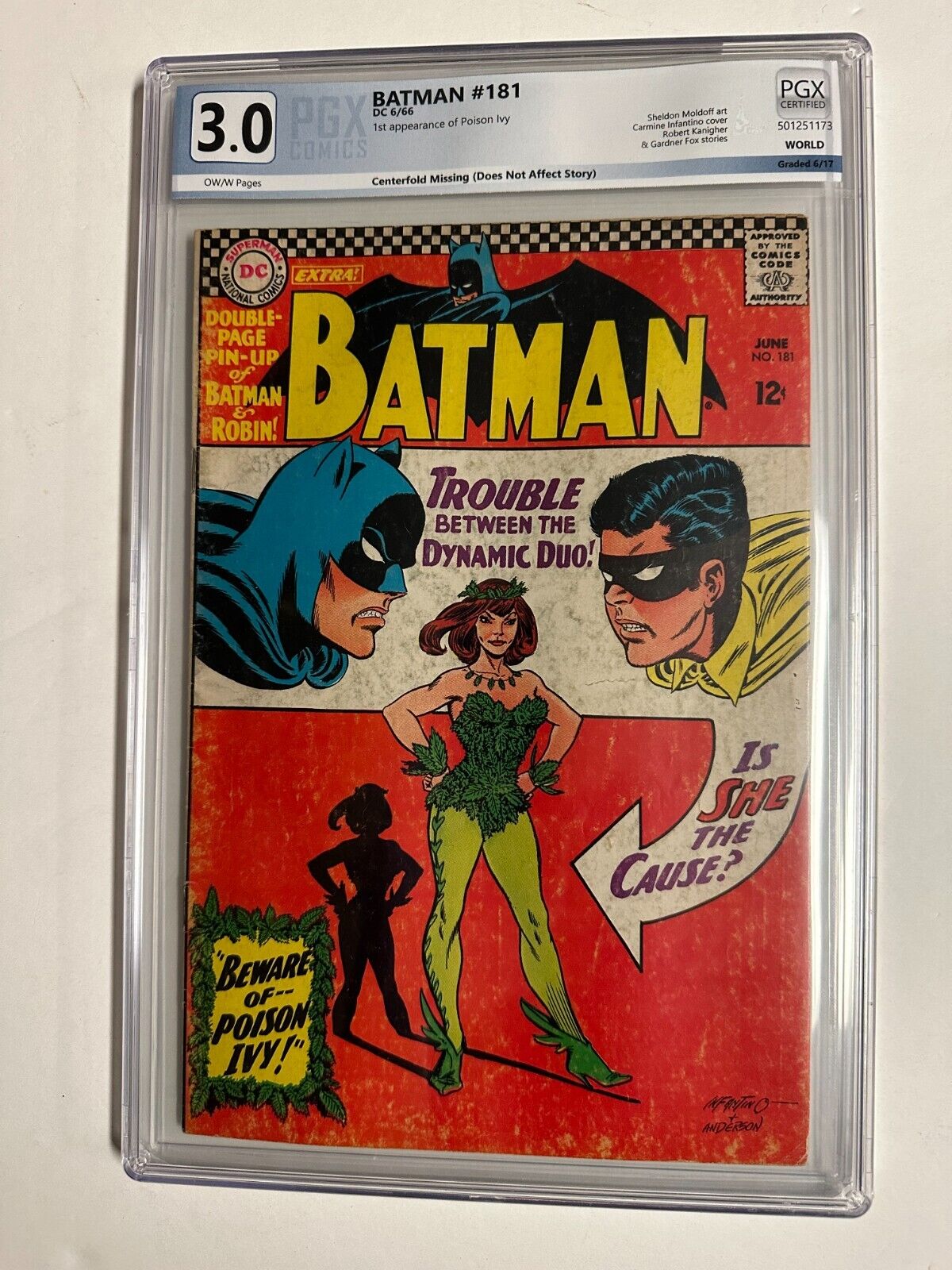Batman  #181 [1966] PGX 3.0 - Off White to White - 1st App Posion Ivy - DC Key 