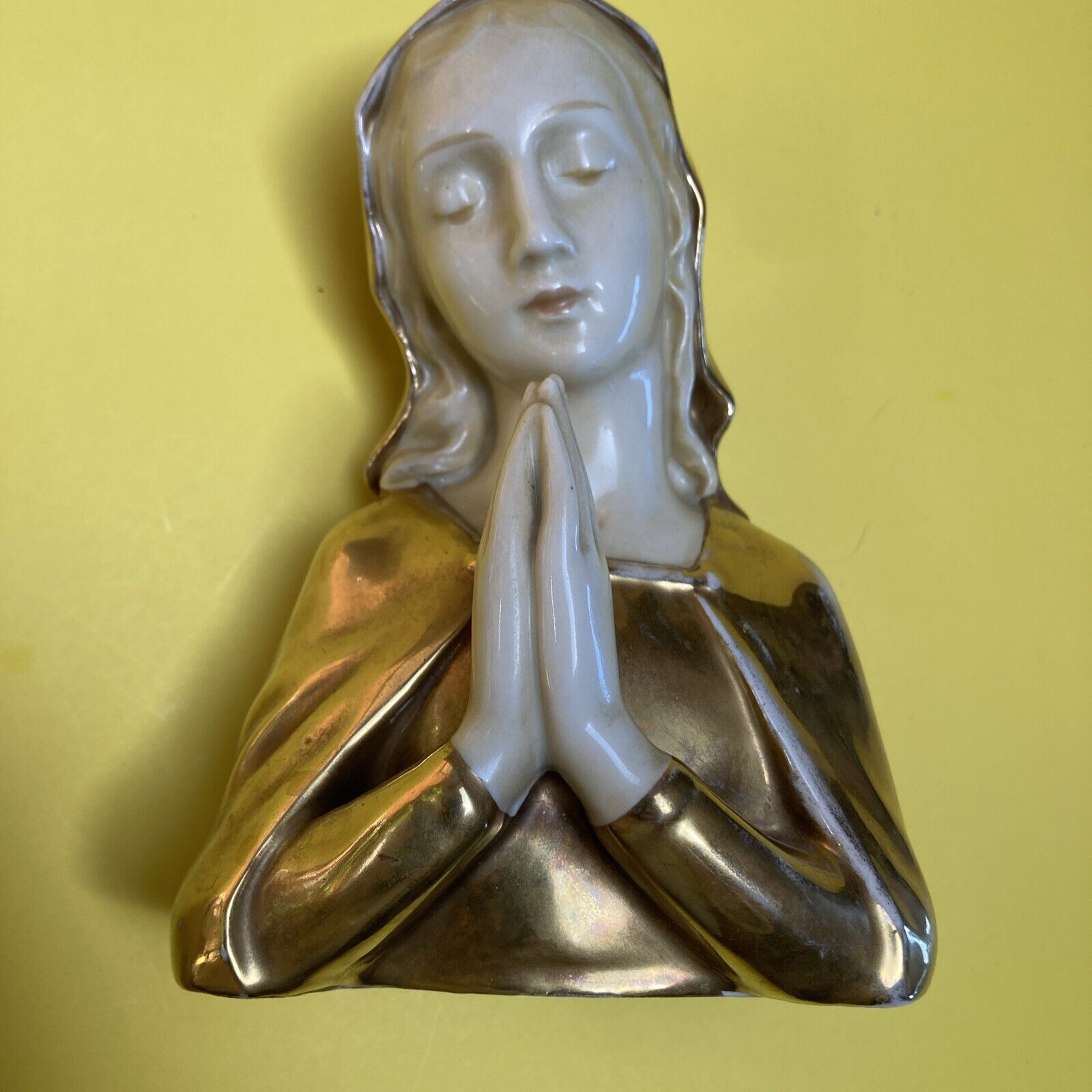 Rare Gebruder Heubach porcelain figure praying Madonna