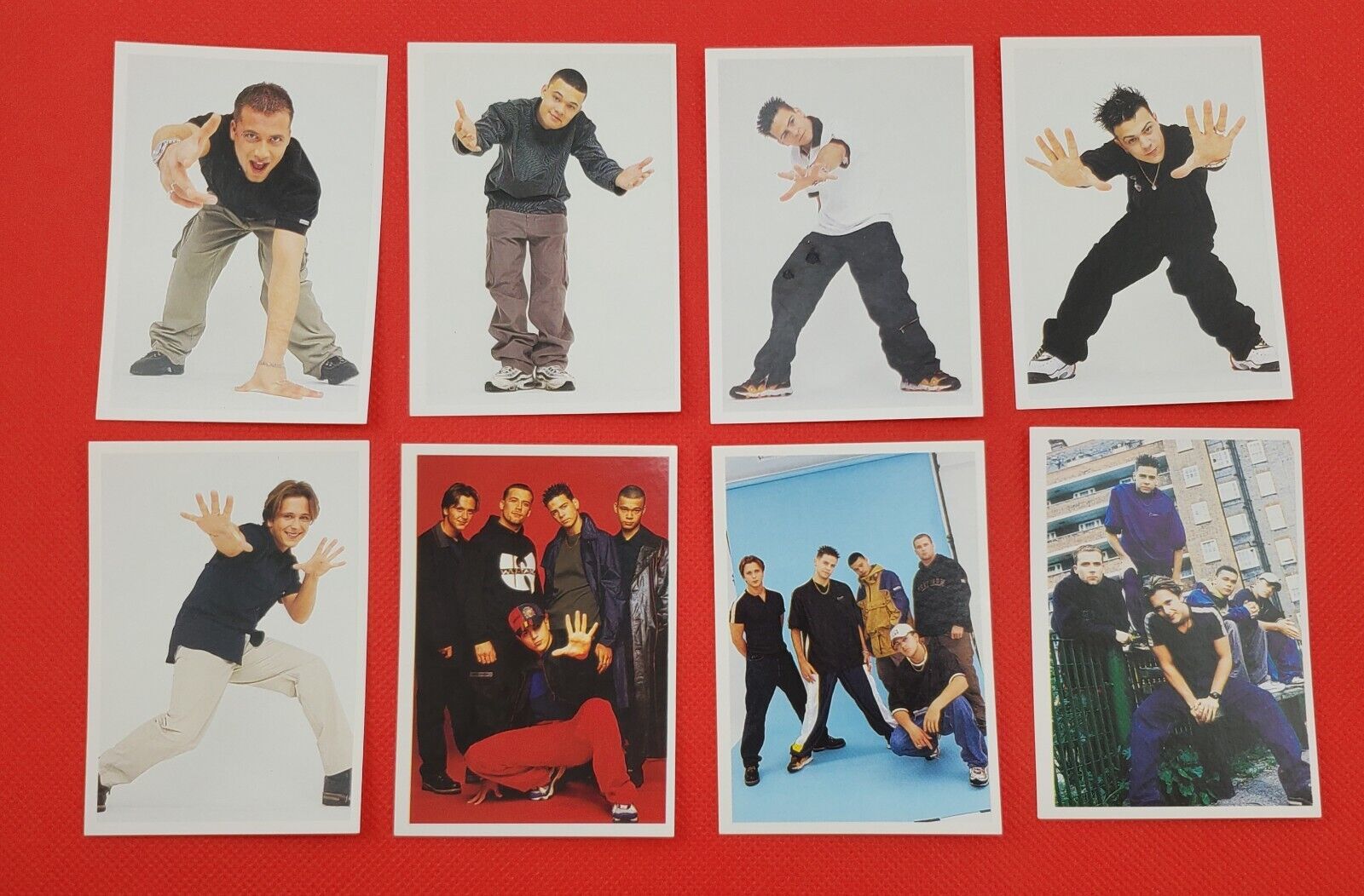 The Group Five 1999 Panini Smash Hits Pop Rock Music Sticker Card Set of 8