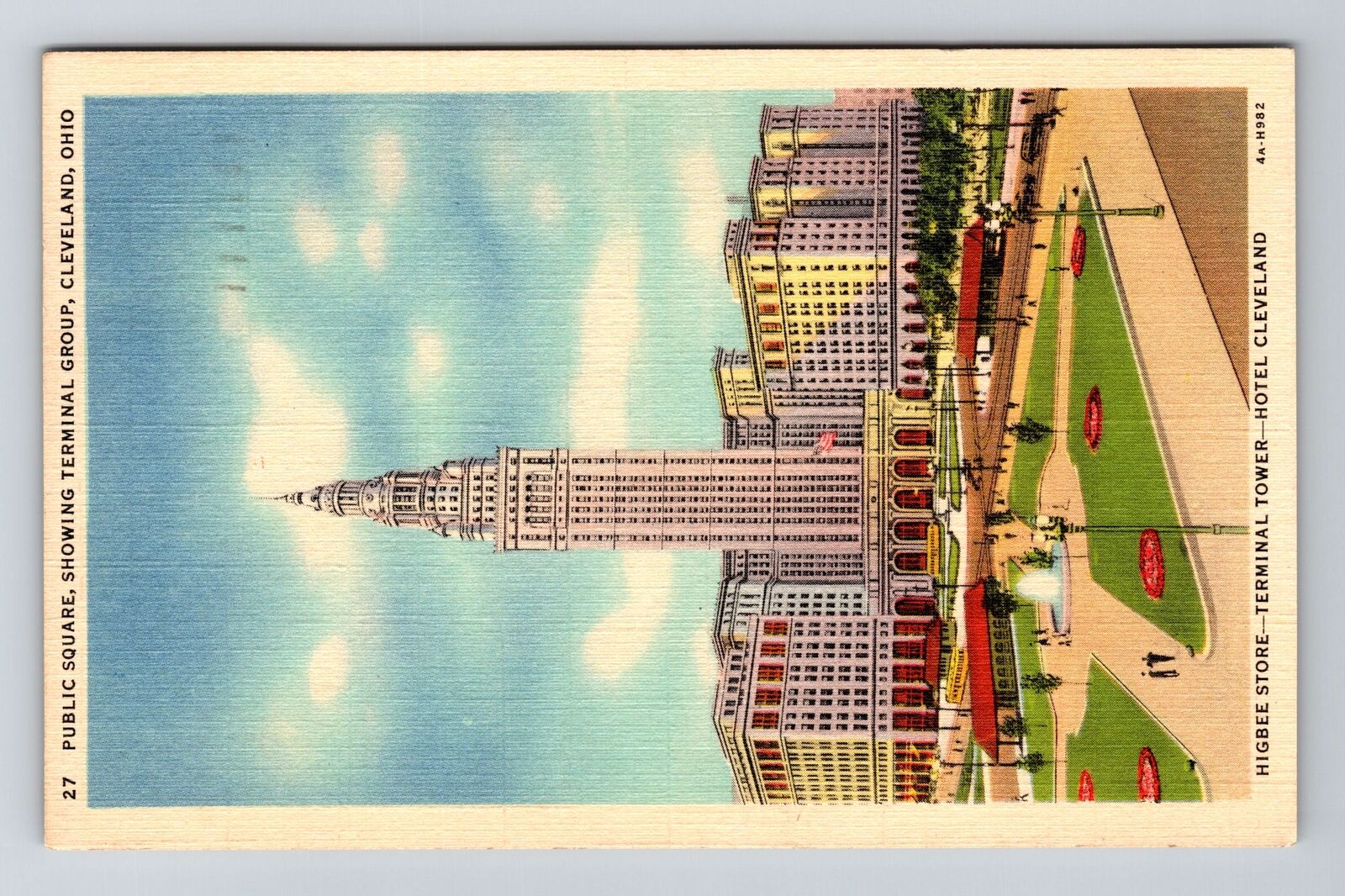 Cleveland OH-Ohio, Public Square, Terminal Group, c1939 Vintage Postcard