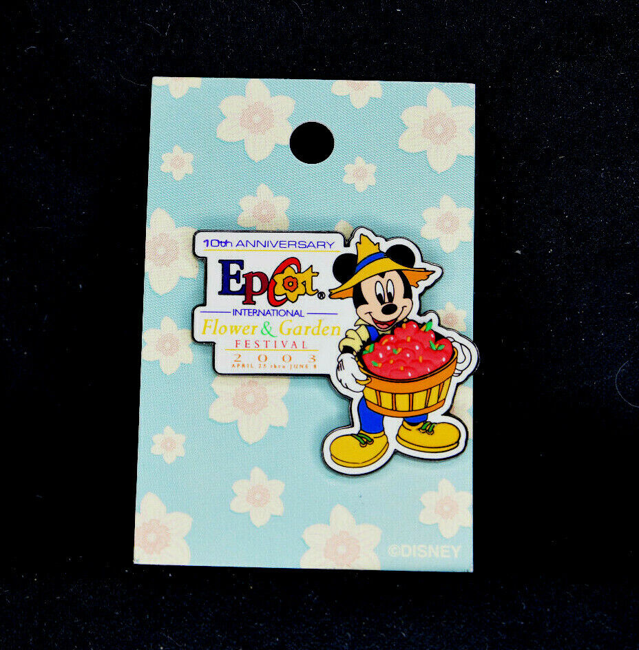 Disney 2003 Epcot Flower & Garden Festival Mickey Holding Apples Pin #21613