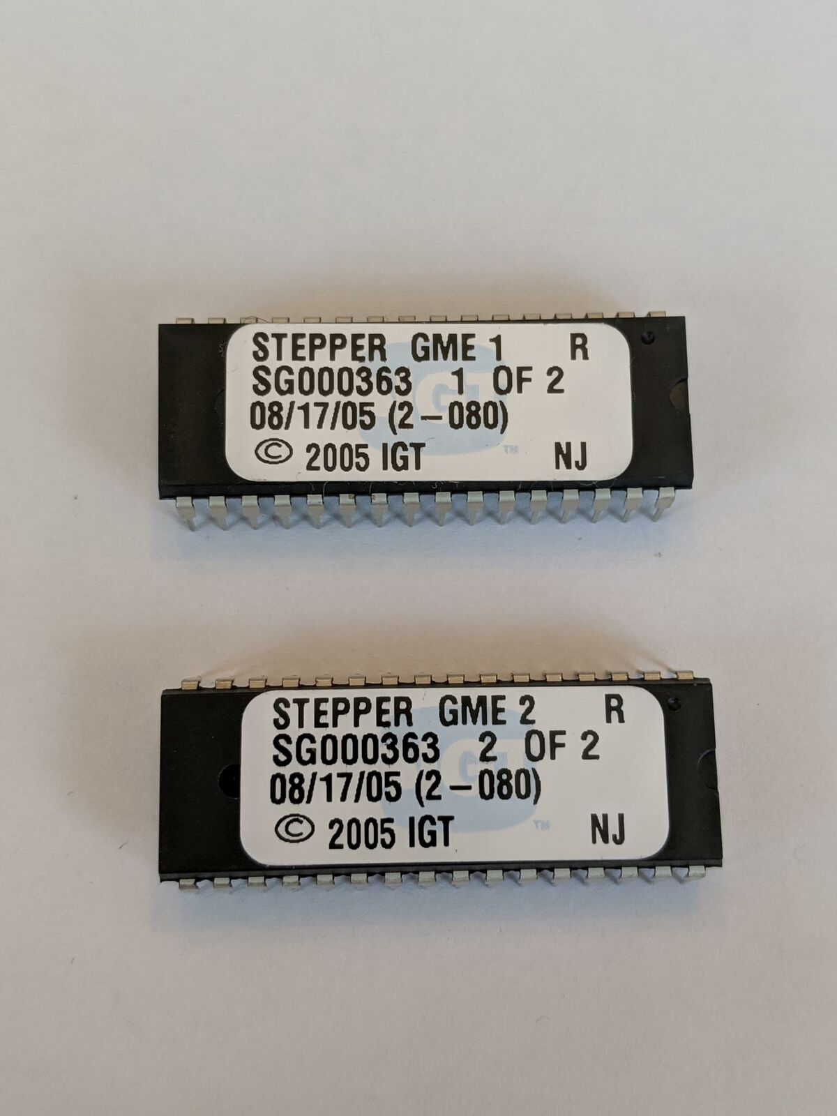 IGT Stepper GME 2 Eprom SG000363 Game 1 of 2 & 2 of 2 Set