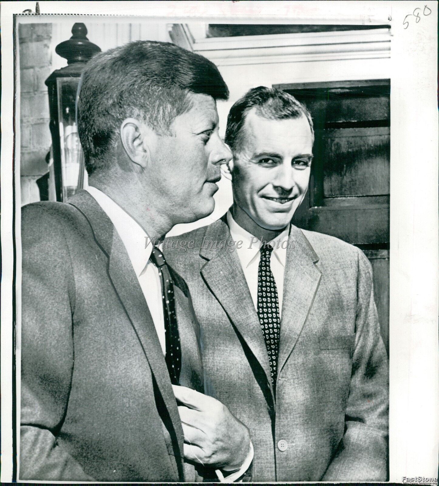 1960 Pres-Elect John Kennedy David E Bell Dir Budget Bureau Politics Photo 7X9