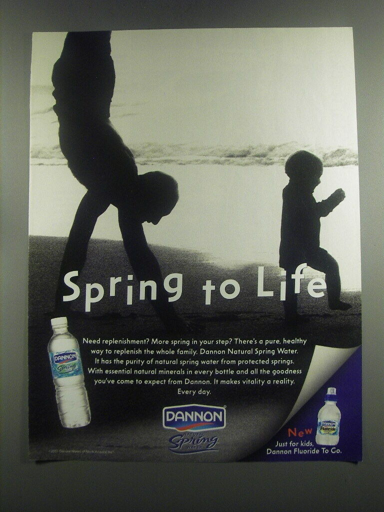 2001 Dannon Natural Spring Water Ad - Spring to Life