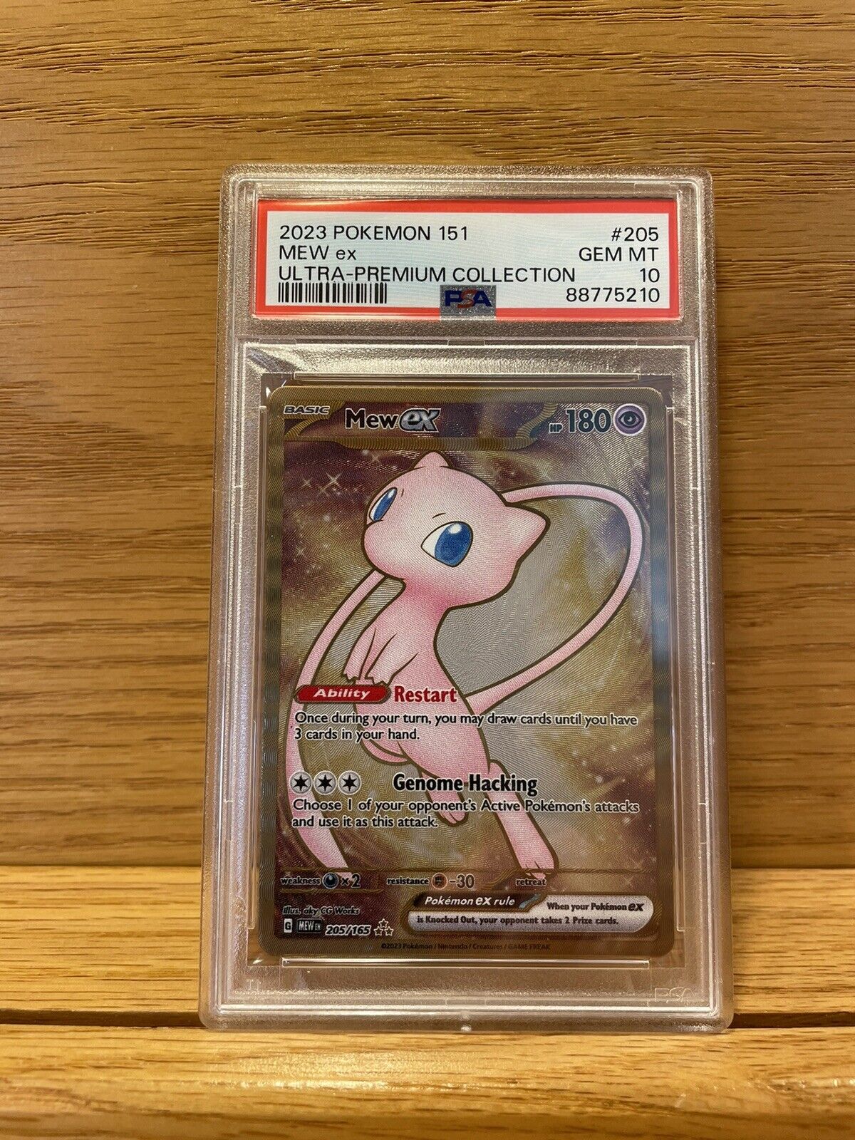 PSA 10 Mew ex 205/165 Pokemon 151 Gold Metal Ultra Premium Collection Card TCG