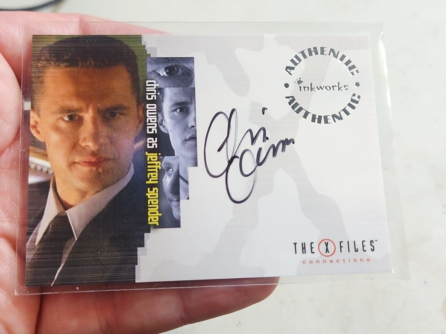 X-Files Connections Chris Owens as Jeffrey Spender A5 Autograph Auto Signed 