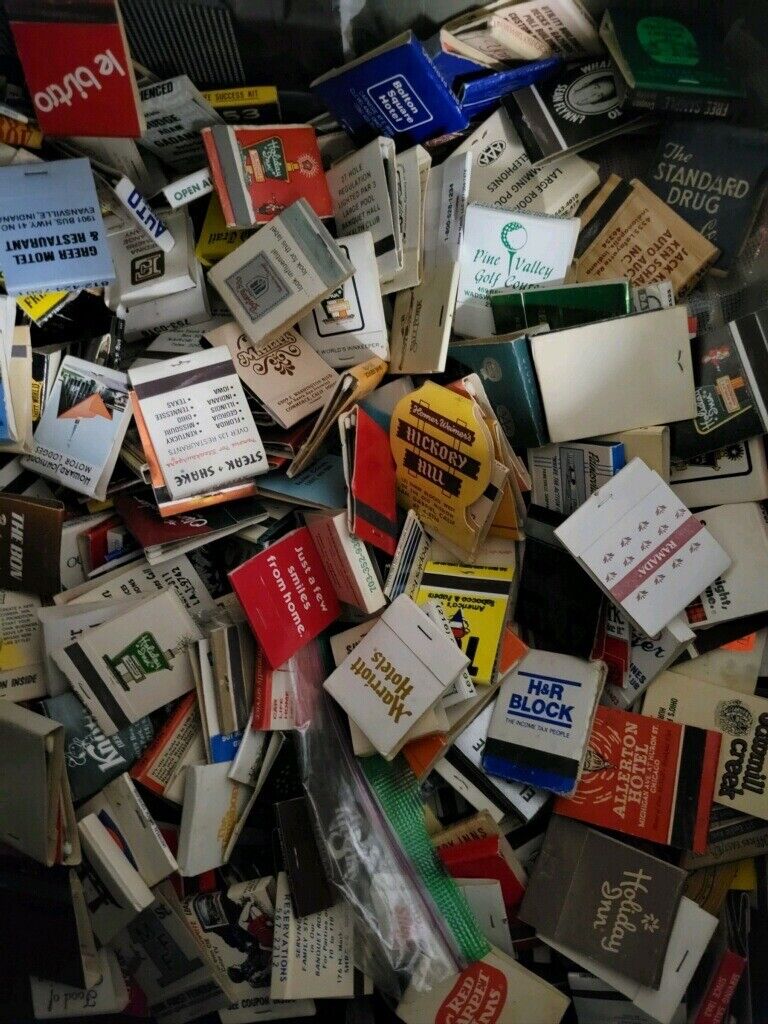Matchbook Collection Lot Of 50 Used Vintage With No Duplicates Unsearched Look