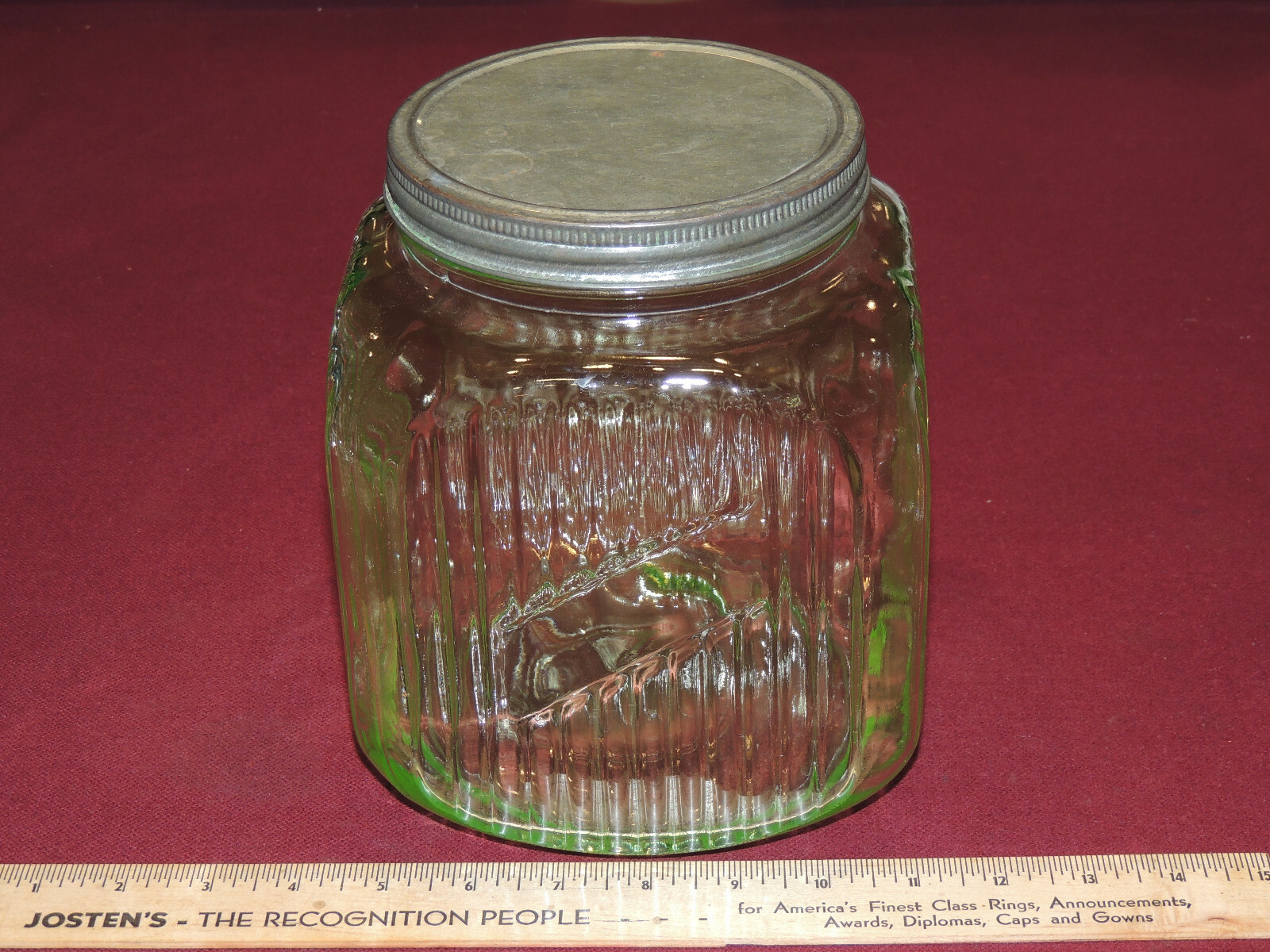 Kitchen & Dining Vintage Green Hoosier Depression Glass Coffee Cookie