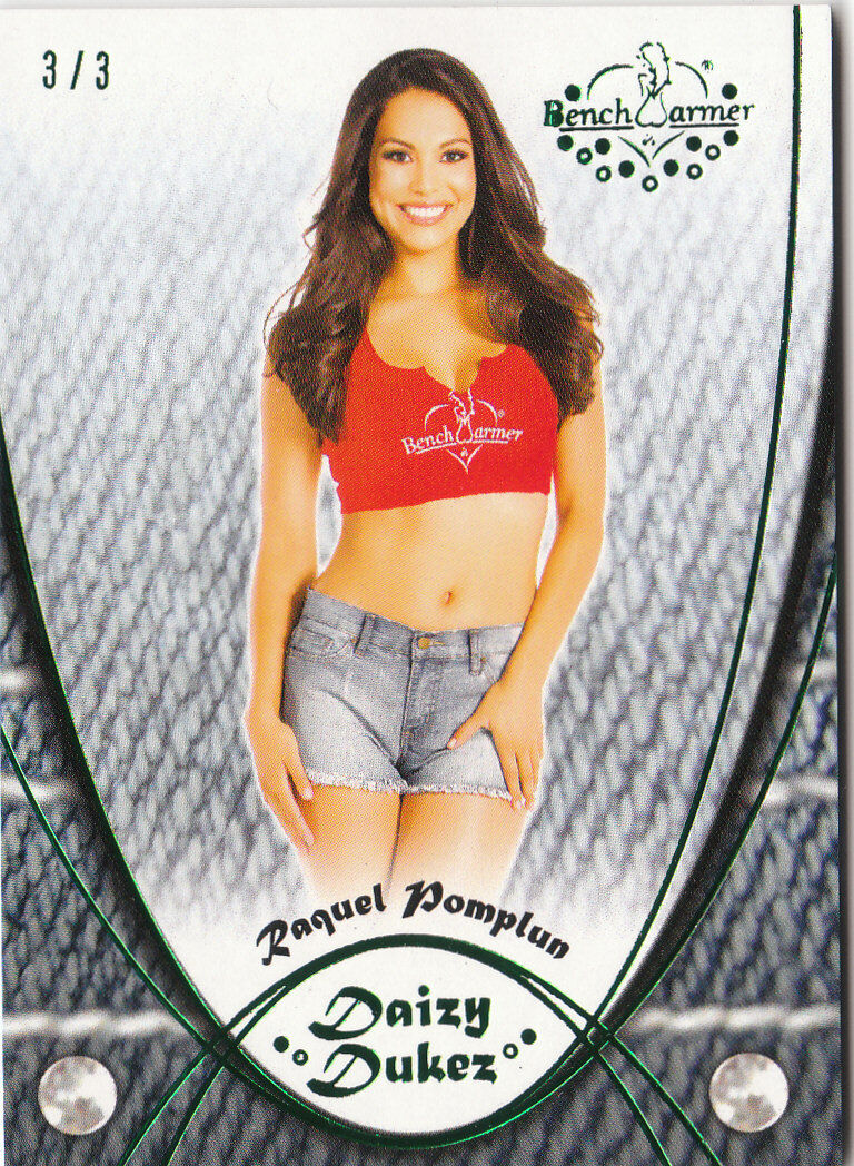 2015 Benchwarmer Daizy Dukez Green Premium Base Card Raquel Pomplun 3/3