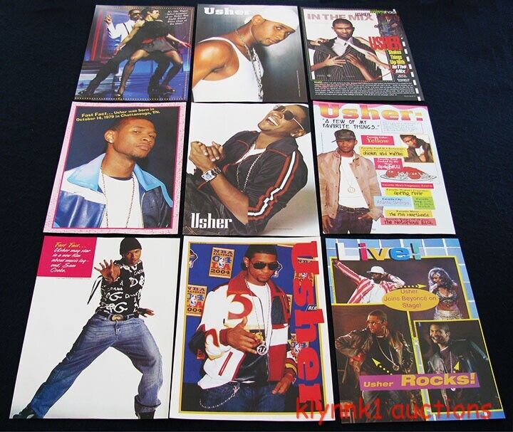 Usher 26 Full page Magazine Clippings Pinups Lot C306  2-sided