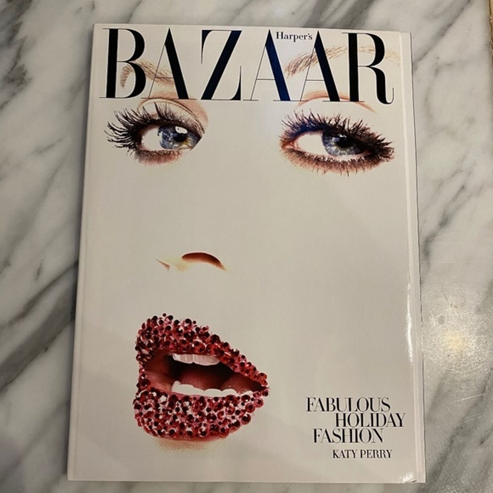 Bazaar Magazine Katy Perry Swarovski Crystals Ltd. Edition December