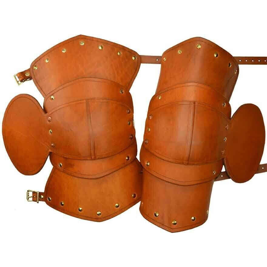 Halloween Leather armor complete knees protection larp combat Renaissance Armor
