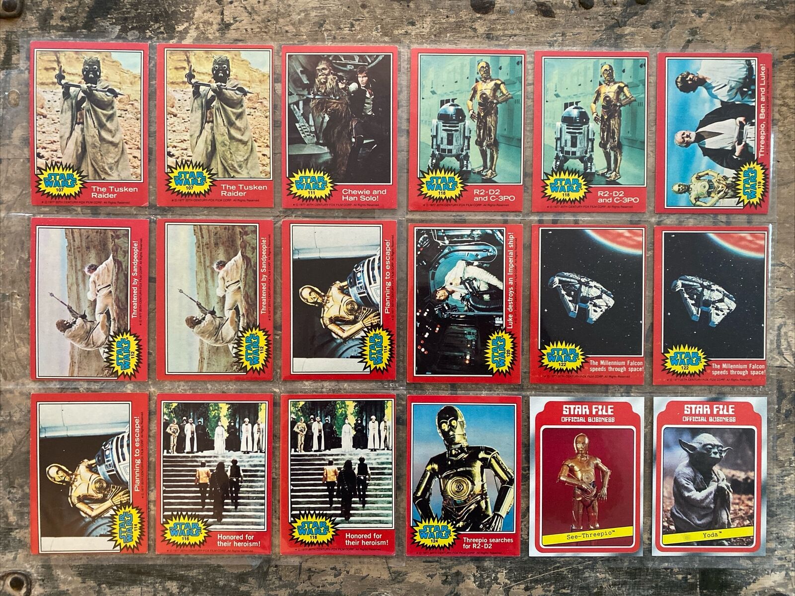 1977 Topps Star Wars Cards - 18 Total