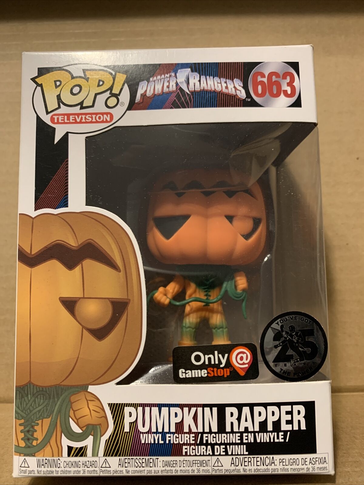 Pumpkin Rapper GameStop Exclusive 663 Funko POP Power Rangers 25th Anniversary