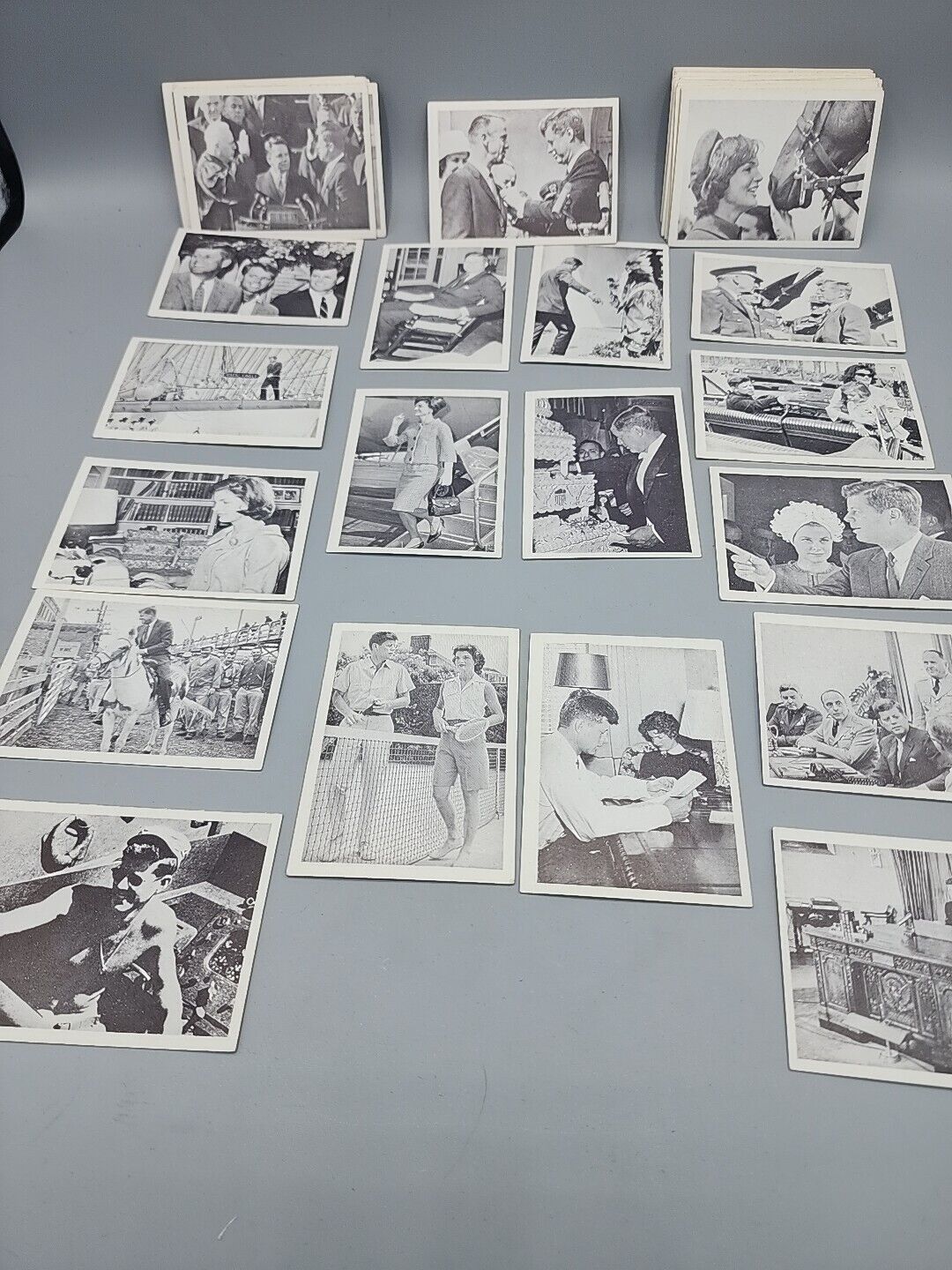 John F Kennedy JFK Lot of 49 Rosin Trading Cards 1960s Printed in Brooklyn B&W