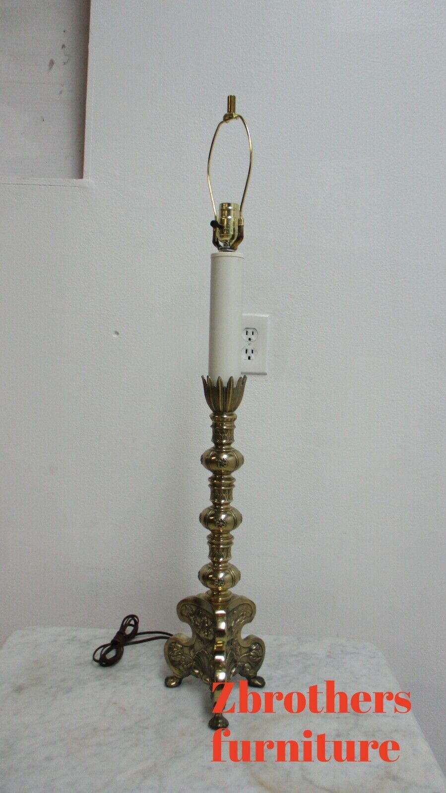 Vintage French Italian Hollywood Regency Decorator Candle Lamp Lighting B