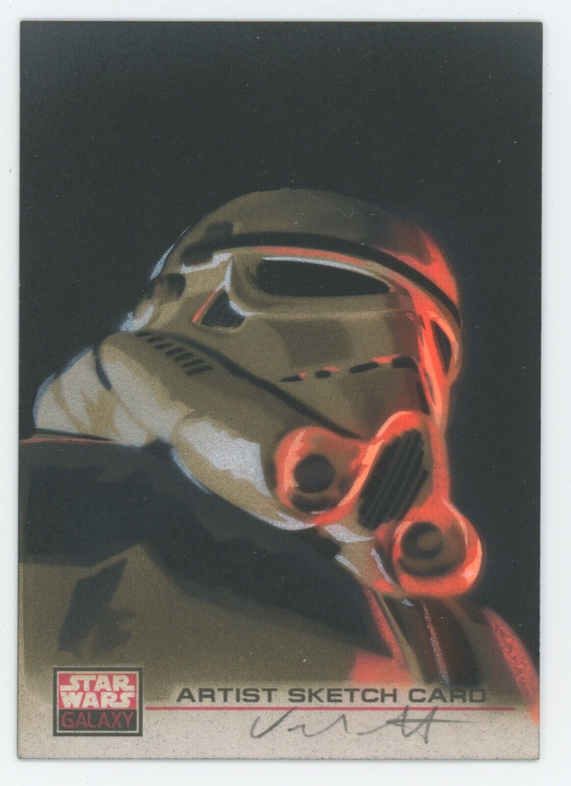 2008 Star Wars Galaxy 4 Artist Sketch Card Stormtrooper by Jerry Vanderstelt