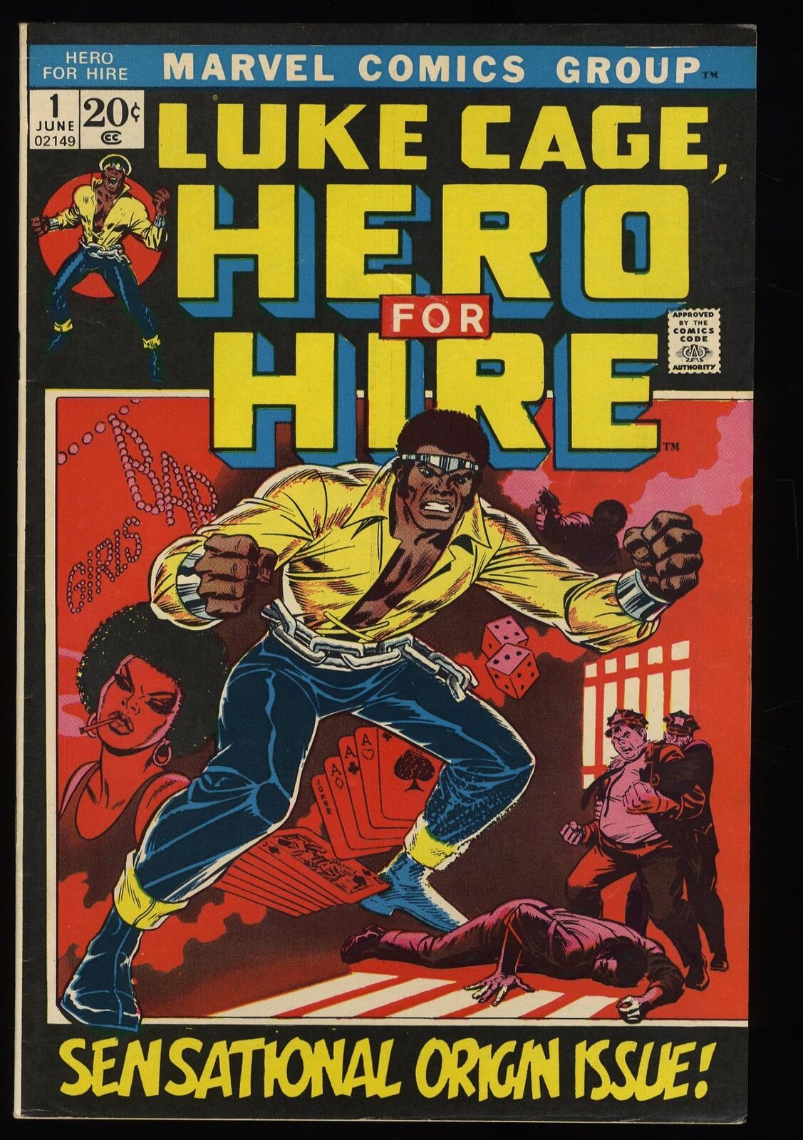 Hero For Hire #1 FN+ 6.5 1st Appearance Luke Cage Marvel 1972