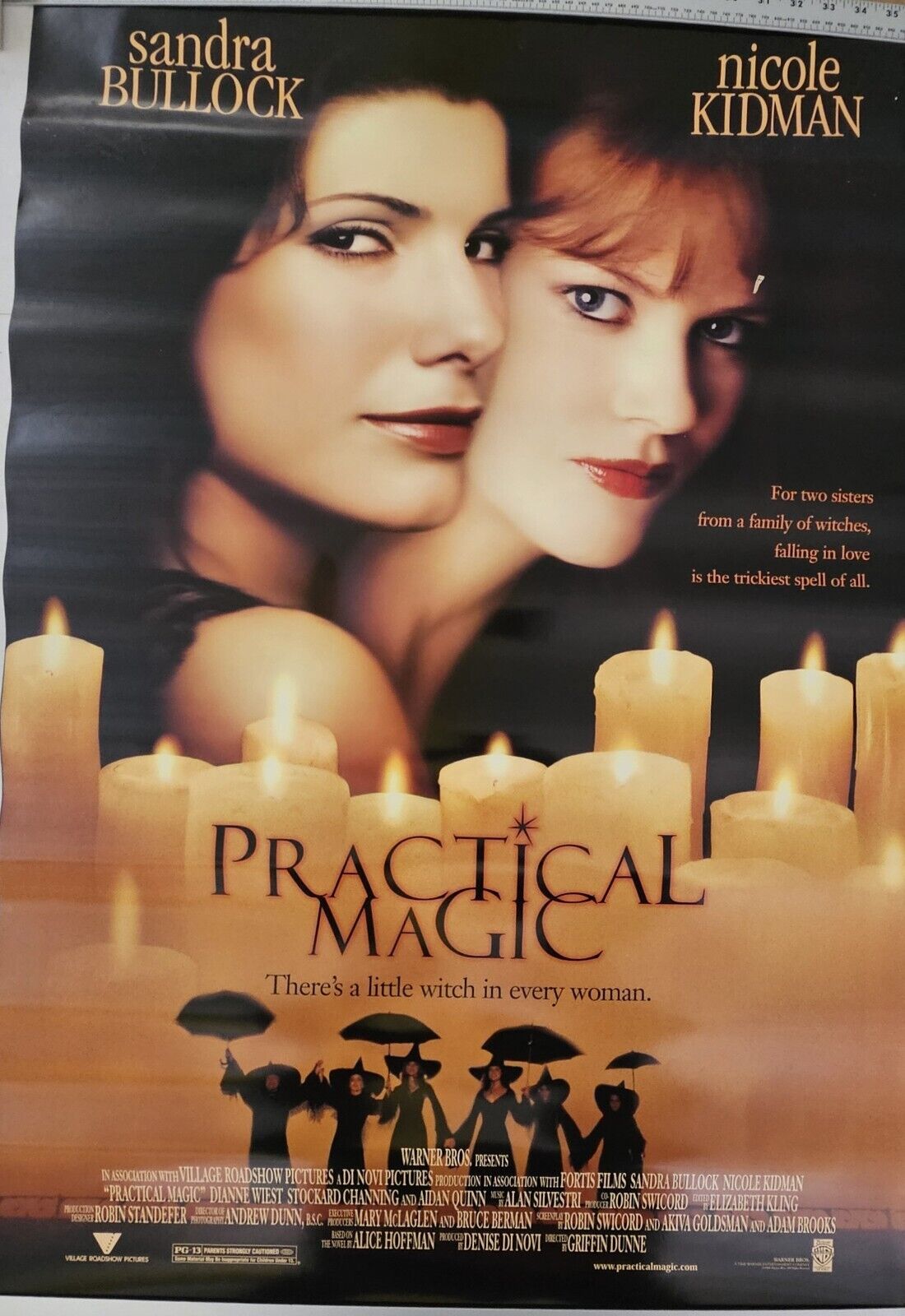 Sandra Bullock And Nicole Kidman in Practical Magic  27 x 40  movie poster