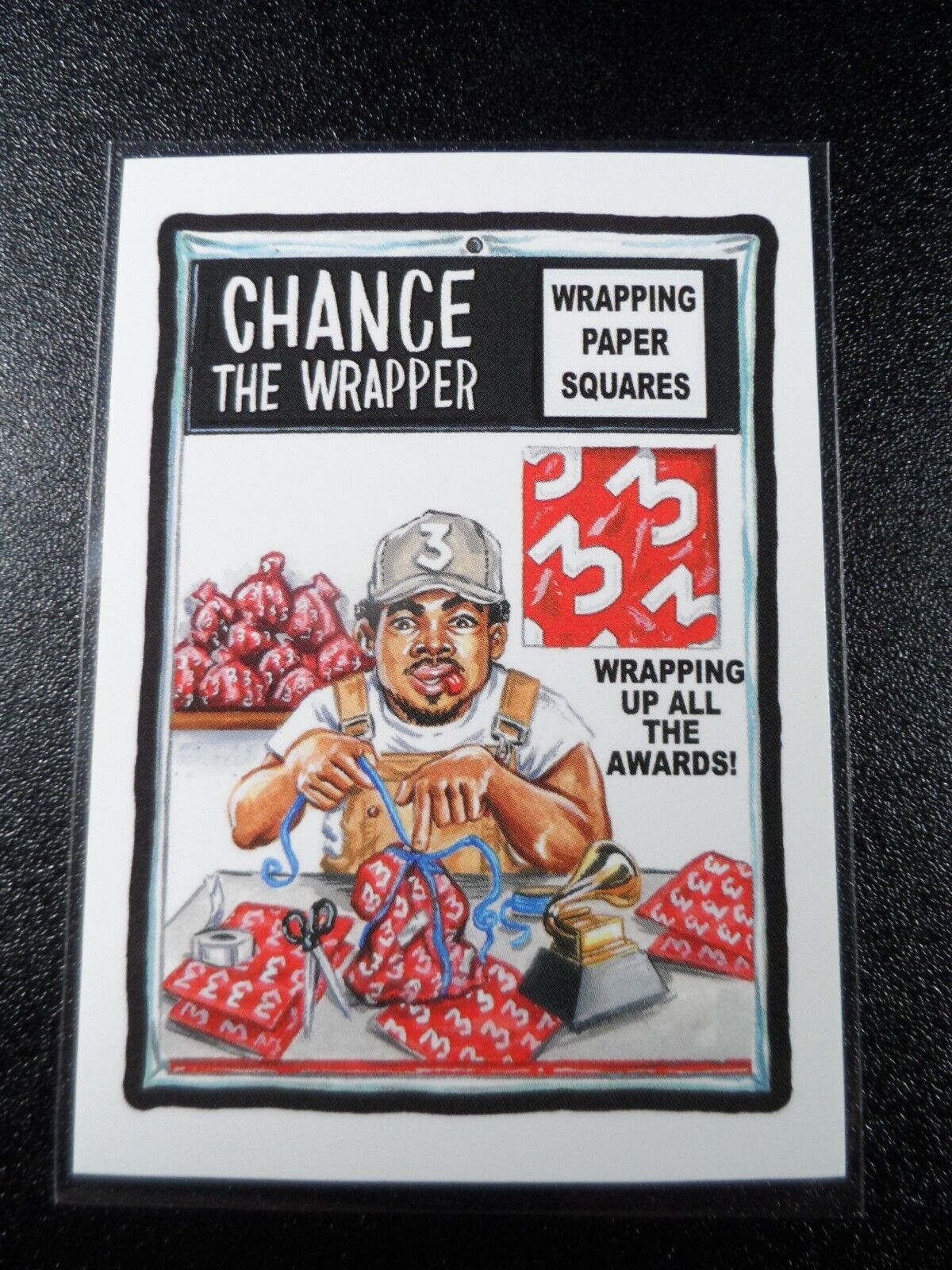 Chance the Wrapper Spoof 2017 Shammy\'s Card Garbage Pail Kids Wacky Packages