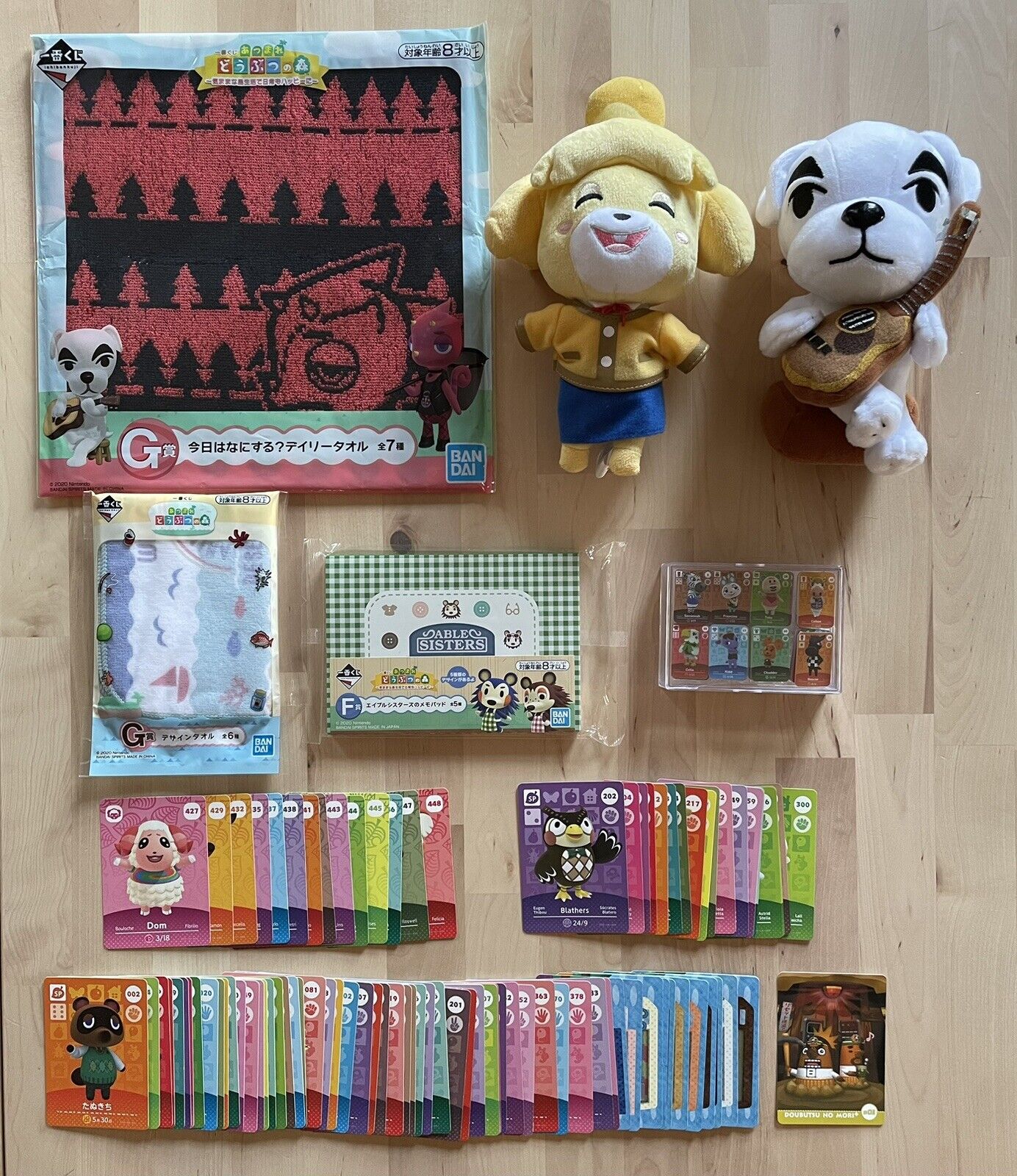 Animal Crossing Merch Lot Amiibo Cards Plushies Notepad Towel Washcloth NEW